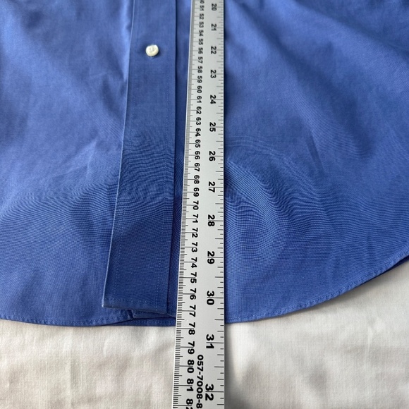 Brooks Brothers Classic Men's Long Sleeve Supima Cotton Button Up Shirt Blue 16 - Picture 12 of 14